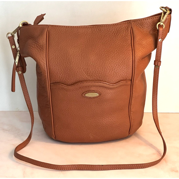 Tahari Bucket Handbag Women’s Tahari Leather Crossbody Bucket Shoulder Handbag - Picture 16 of 16